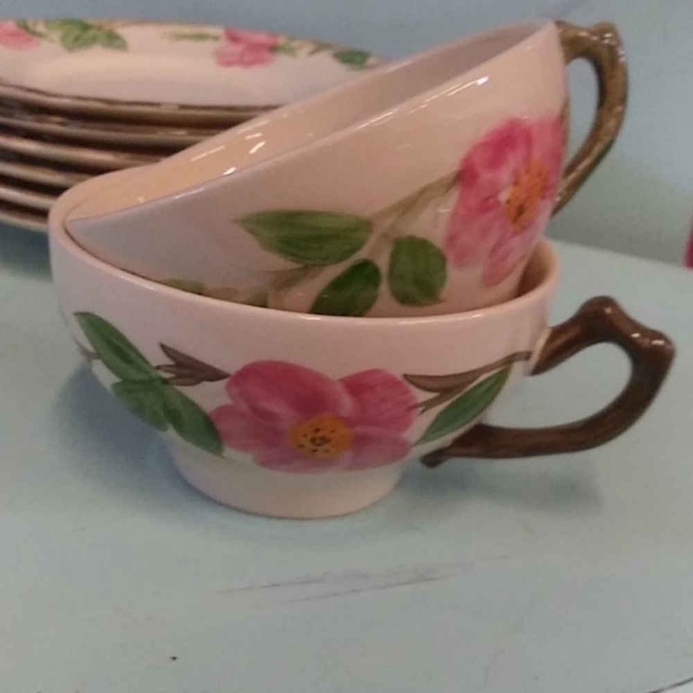 Franciscan desert rose cups vintage good condition